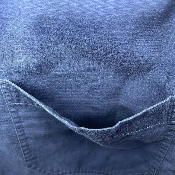 Carhartt Scrub Shirt Mens Large Black Ripstop Pockets Short Sleeve Medical - Picture 5 of 9